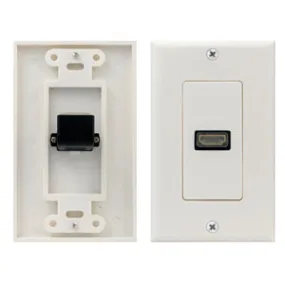 1 Port Decor HDMI Wall Plate, 90 Degree