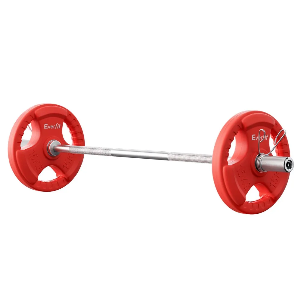 150kg Capacity Weightlifting Barbells Set - Everfit