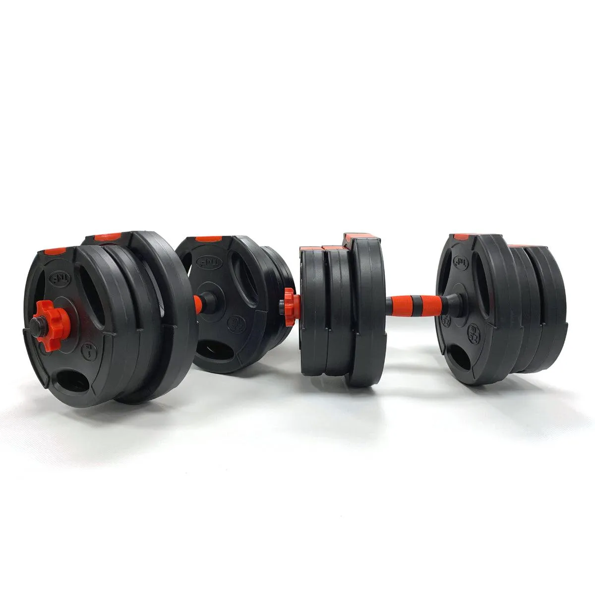 1" Vinyl Tri-Grip Dumbbell Set With Vinyl Handle 10kg - 40kg