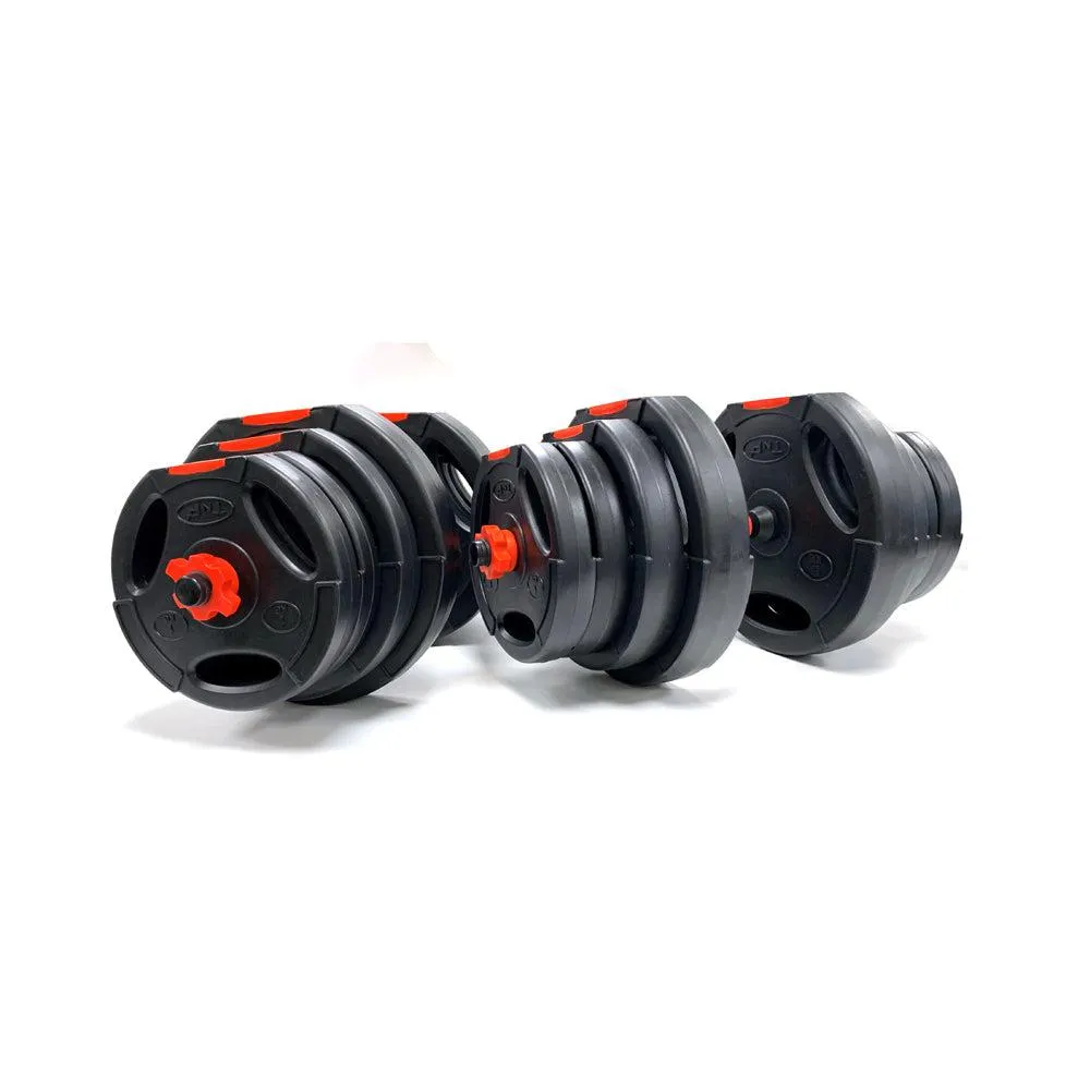 1" Vinyl Tri-Grip Dumbbell Set With Vinyl Handle 10kg - 40kg