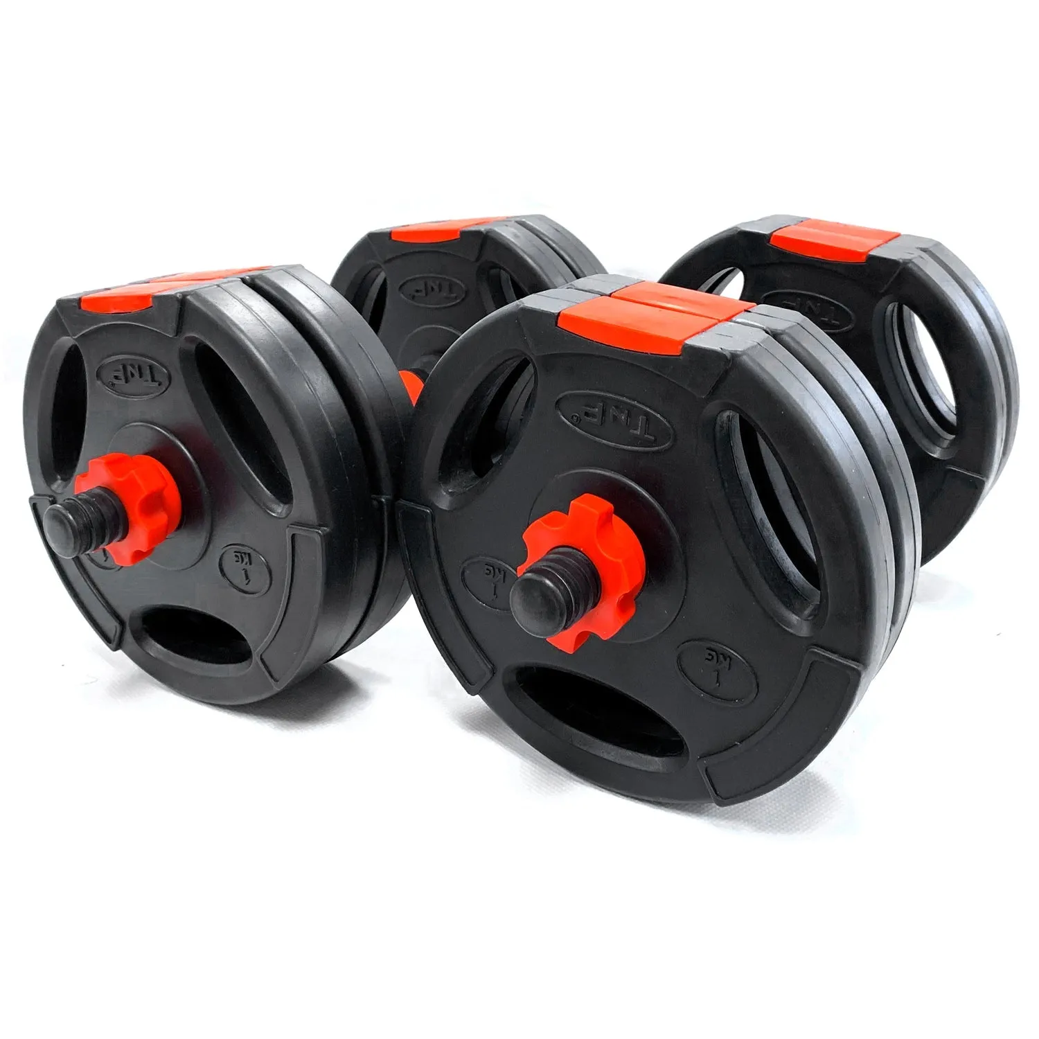 1" Vinyl Tri-Grip Dumbbell Set With Vinyl Handle 10kg - 40kg