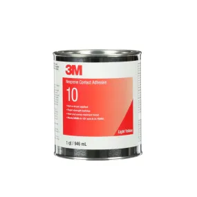 3M Neoprene Contact Adhesive 10, Light Yellow, 1 Quart Can