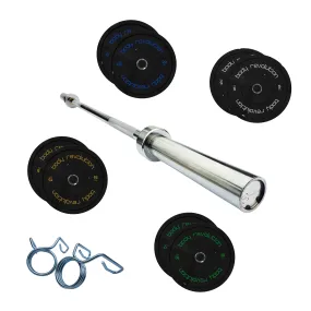 7ft Olympic Weightlifting Bar & Bumper Weight Plate Sets