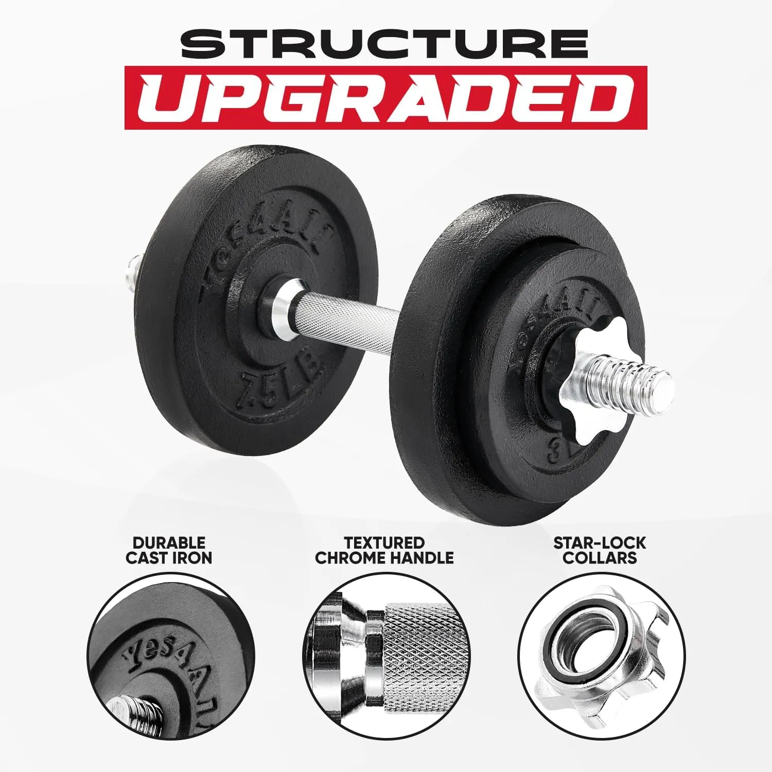 Adjustable Dumbbell Set With Connector Option For Strength Training, Full Body Workout, And Muscle Building