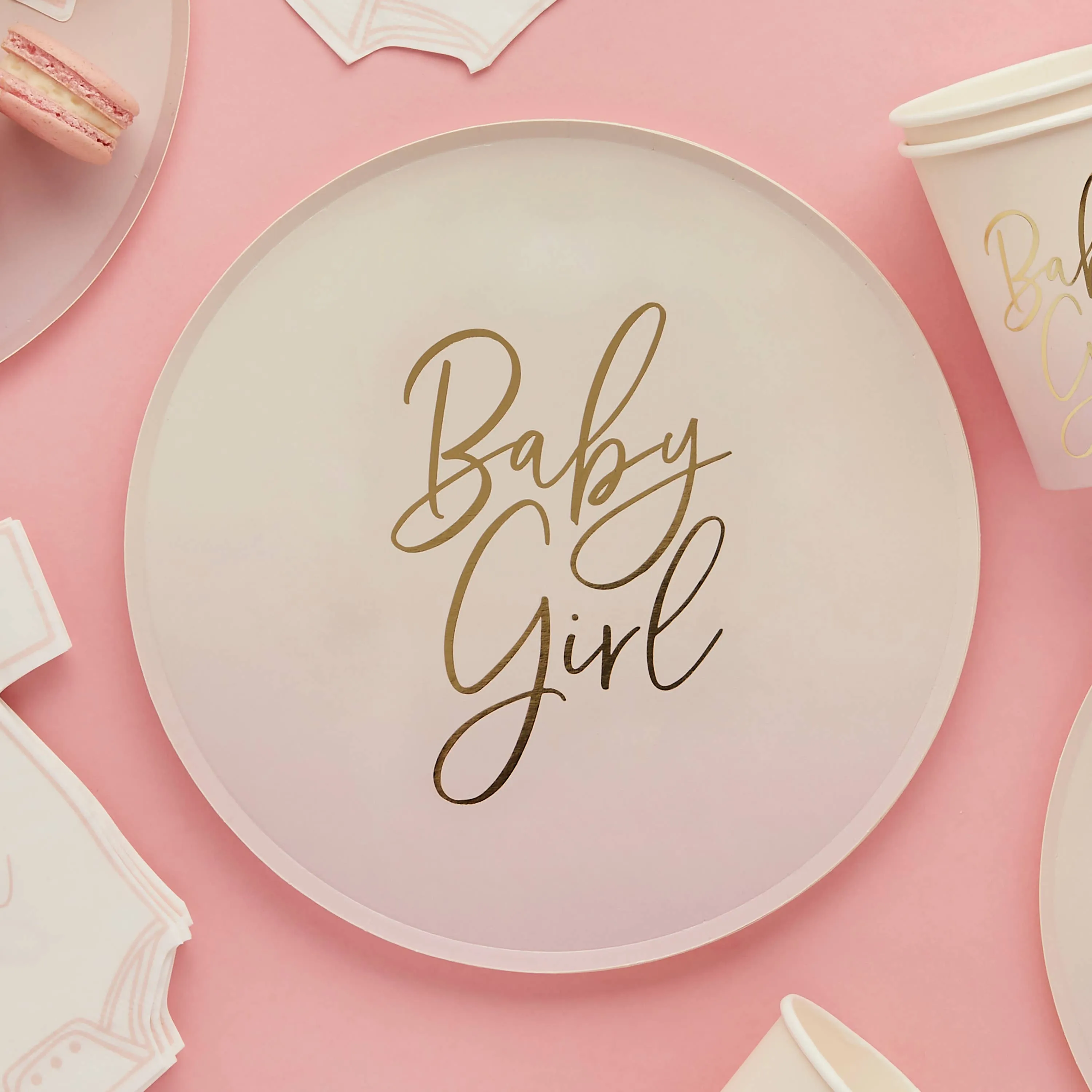 BABY GIRL PAPER PLATES