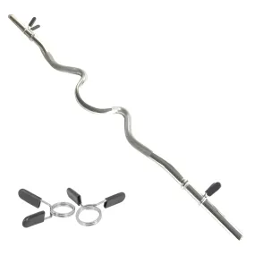 Body Revolution EZ 1" Super Curl Barbell Bar - 1.2m