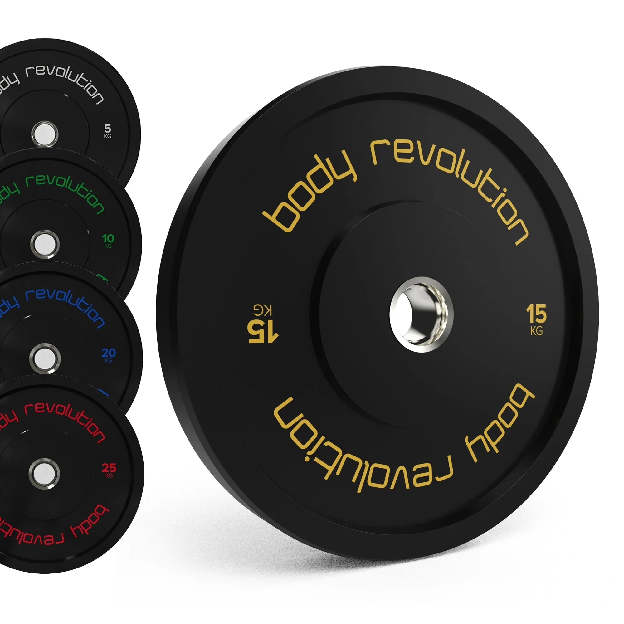 Body Revolution Olympic Bumper Plates (Black)