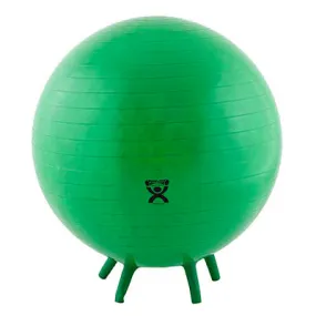 CanDo Inflatable Exercise Ball - with Stability Feet - Green - 26" (65 cm)