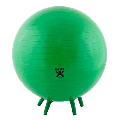 CanDo Inflatable Exercise Ball - with Stability Feet - Green - 26" (65 cm)