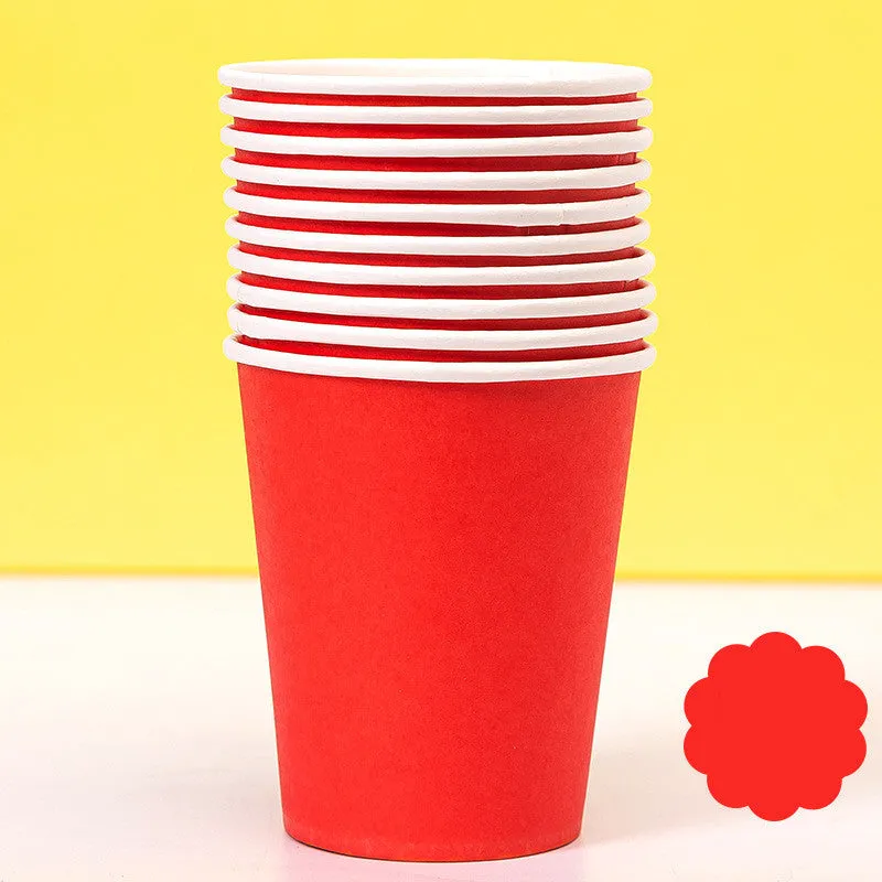 Colored Paper Plates Handmade Eco-friendly Paper Plates Paper Cups