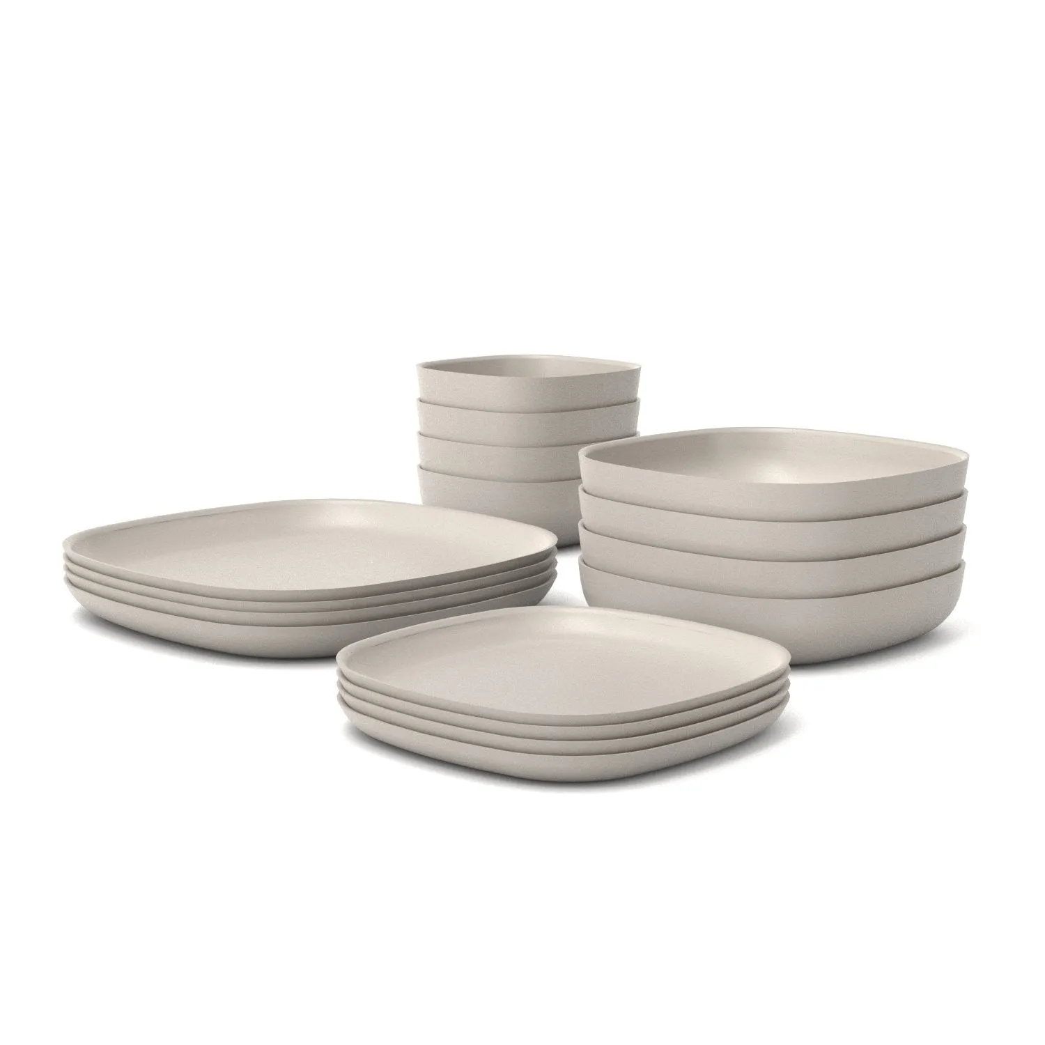 Dining Essentials 16 Piece Set - Stone