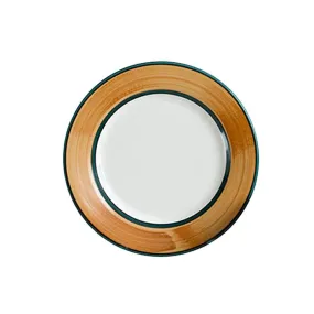 Dinner Plate Set - Set of 4 - Brown & Green | Terra Patina