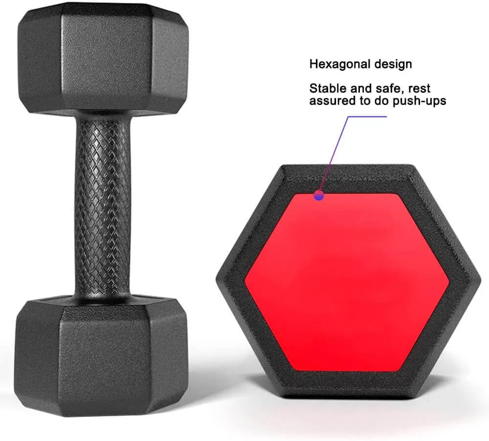 Dumbells Sport Hexagon Dumbbells Set Home Gym Fitness Hexagon