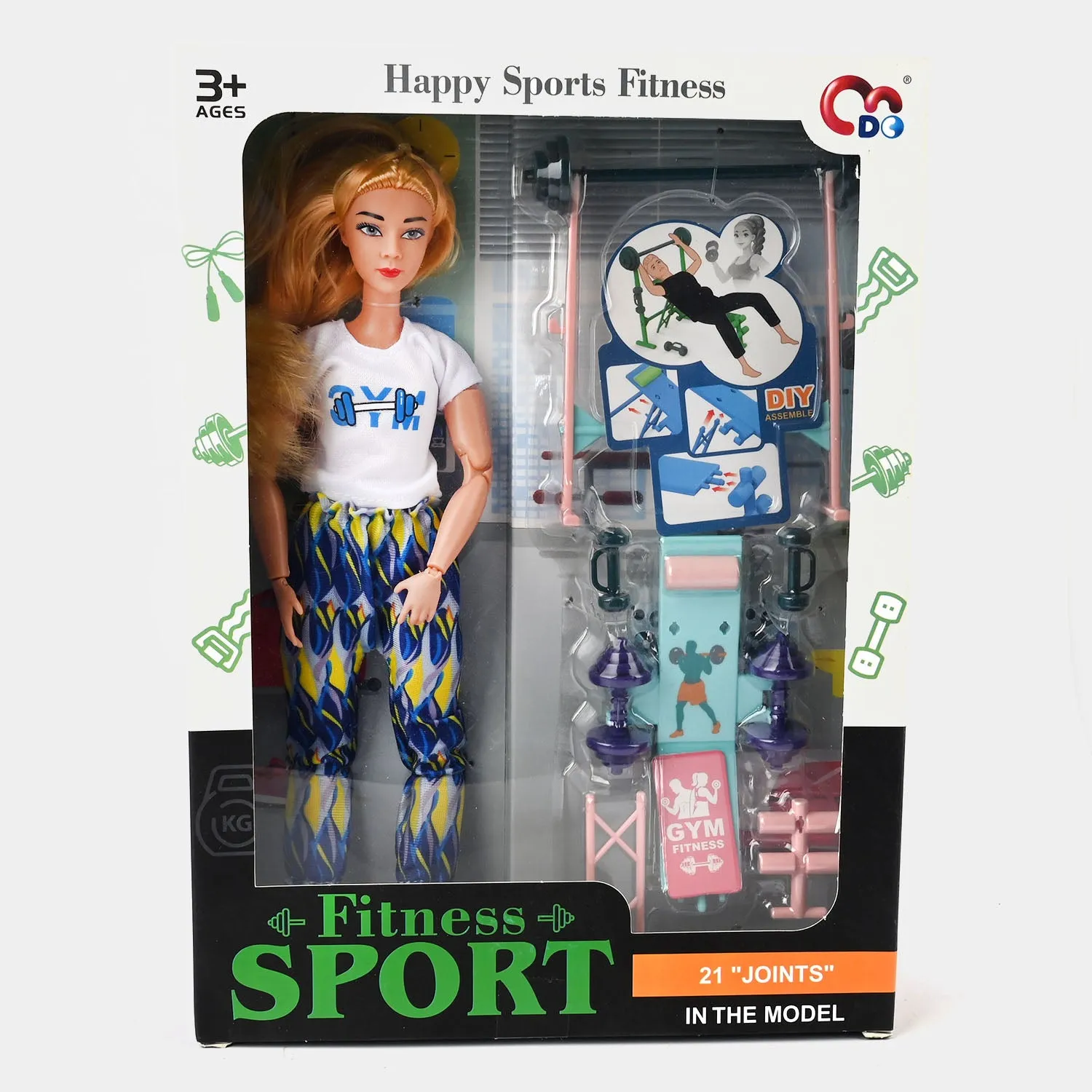 Fitness Sport Doll Play Set For Girls