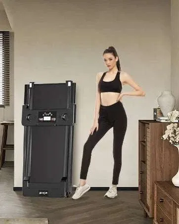 Foldable Treadmill, 3.0 HP Small Treadmills for Home Office with 300 LBS Capacity, Walking Treadmill with Handle Bar, Folding Ru