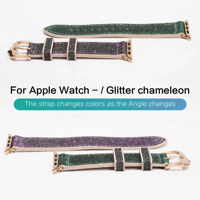 Glittering Prism Silicone Sports Band For Apple Watch Multiple Colors Available