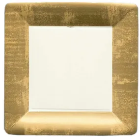 GROSGRAIN GOLD LEAF SQUARE PAPER PLATES