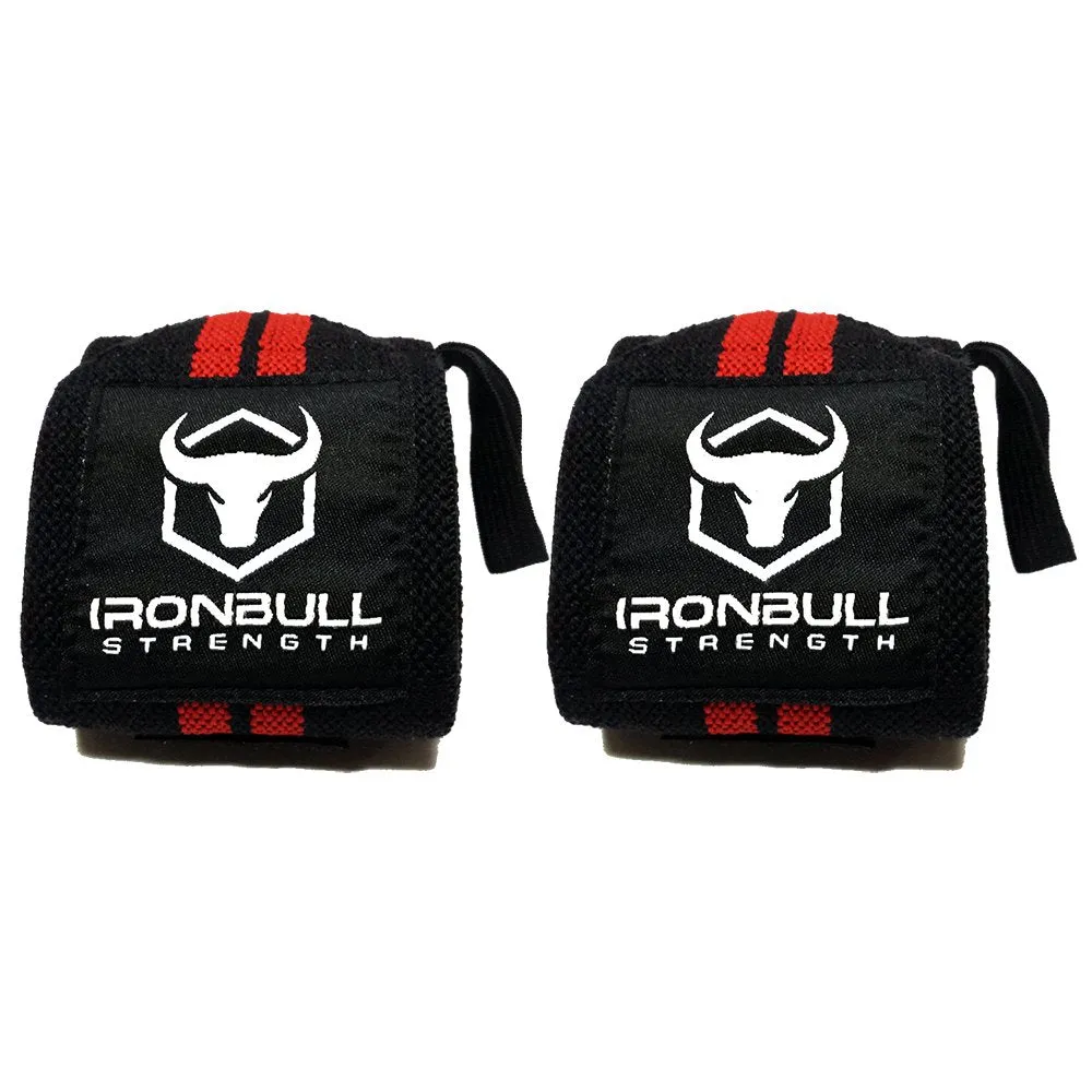 Iron Bull Strength Wrist Wraps & Lifting Straps Combo