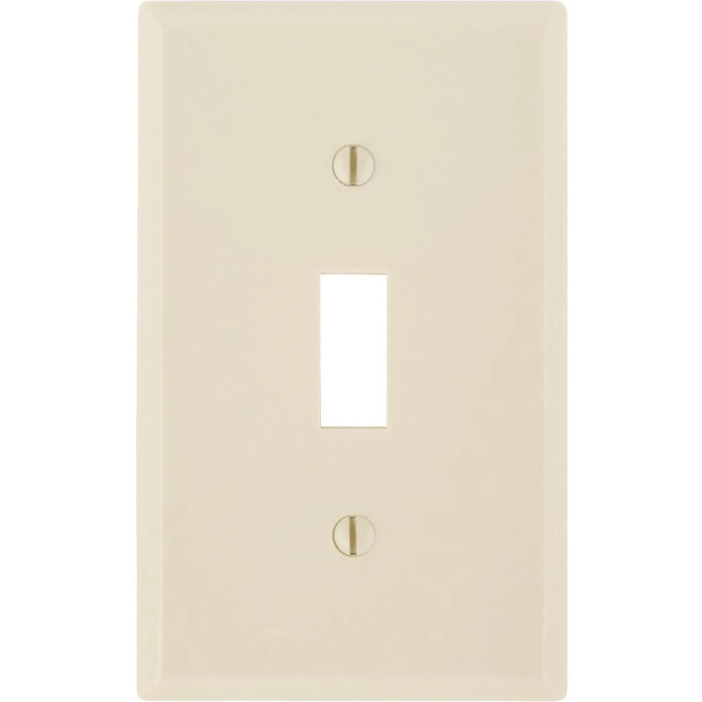 Leviton 1-Gang Plastic Toggle Switch Wall Plate, Ivory