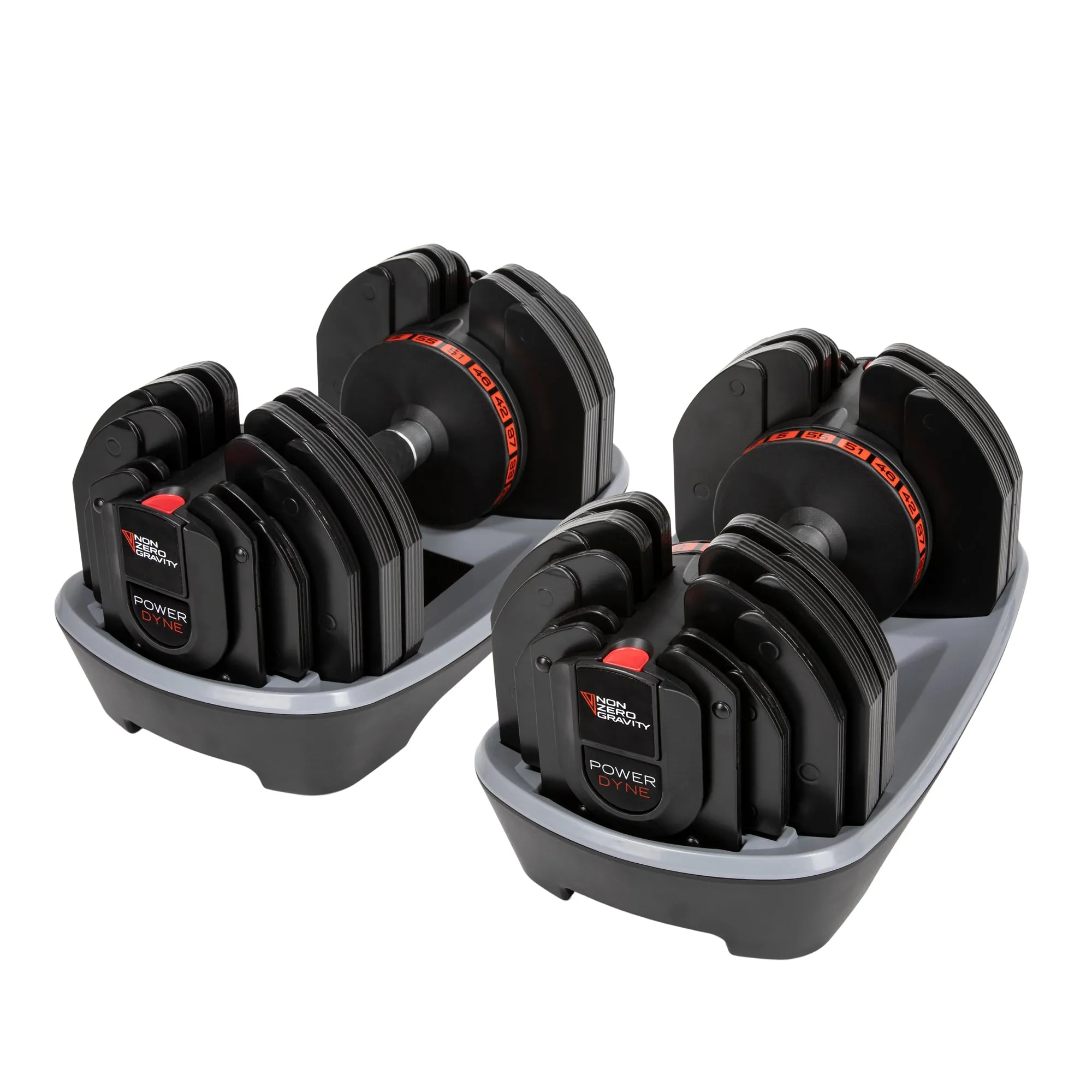 NonZero Gravity PowerDyne 55lbs Adjustable Dumbbell Set - Coal