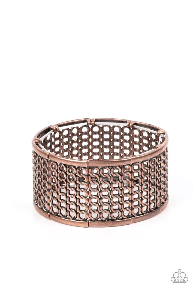 Paparazzi Bracelet ~ Camelot Couture - Copper