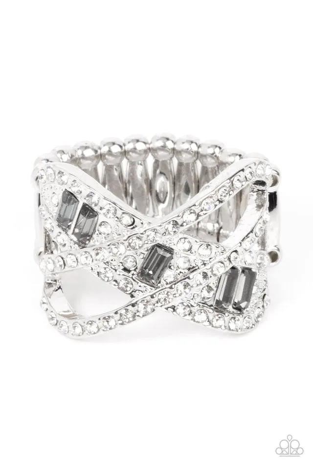 Paparazzi Ring ~ Triple Threat Twinkle - Silver