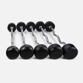 RUBBER CURL BARBELL SET