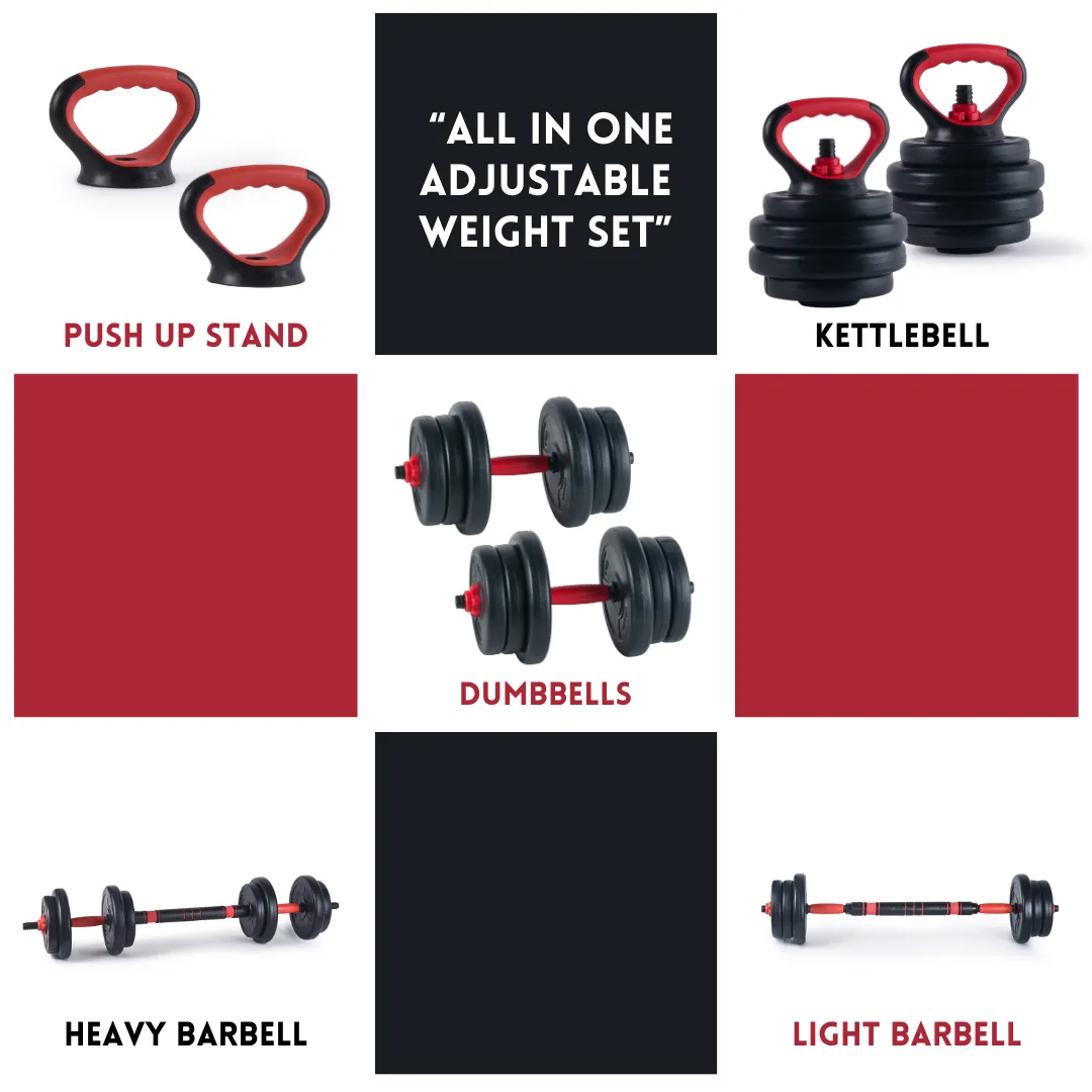 SIX-IN-ONE ADJUSTABLE WEIGHT SET