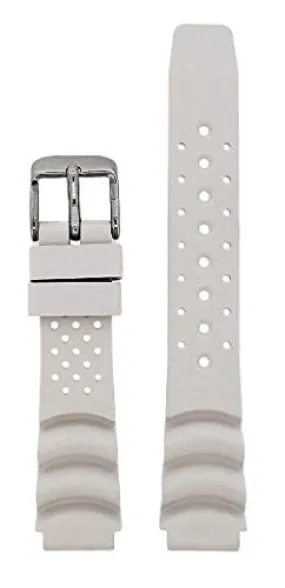 St. Moritz Momentum Women's 14mm Mini Natural Rubber Watch Band for St. Moritz Mini Dive Watch (White)