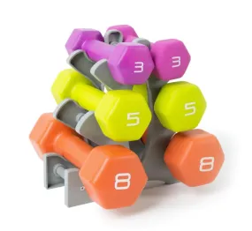 Tone 32 lb. Neoprene Dumbbell Set with Rack