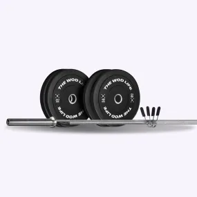 TWL - Men's 90Kg Everyday Barbell and Bumper Plate Package [PRE-ORDER]