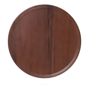 Yanco WL-1108 8 1/4" x 3/4" Melamine Round Wood-Grain Dinner Plate, Pack of 36